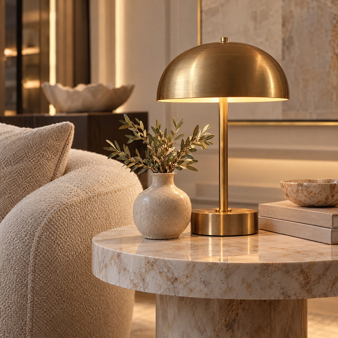 Hartwell & Vane styled marble vignette