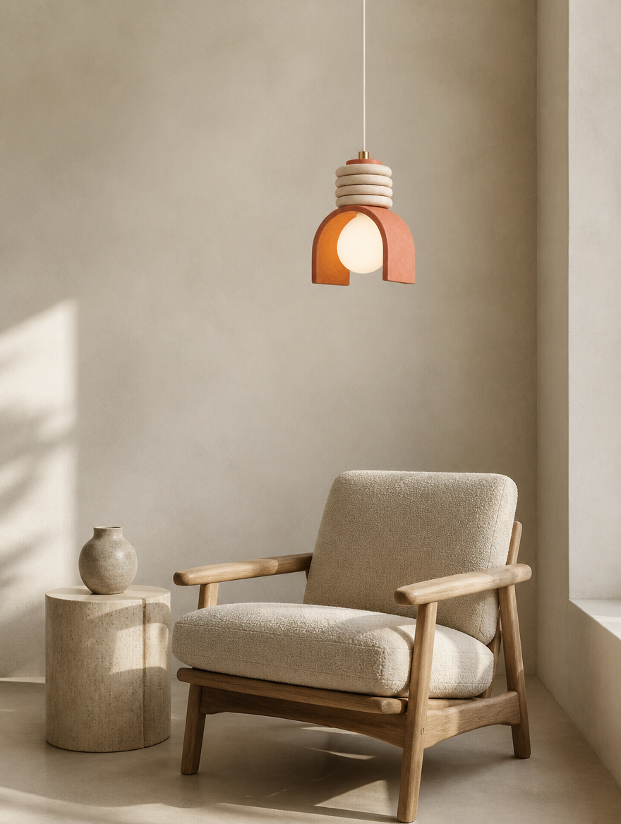 Kanso pendant above reading chair
