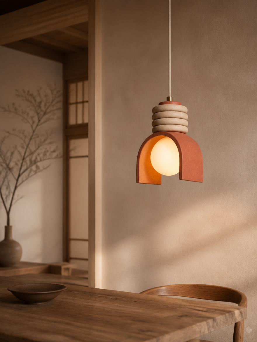 Kanso pendant glowing warm