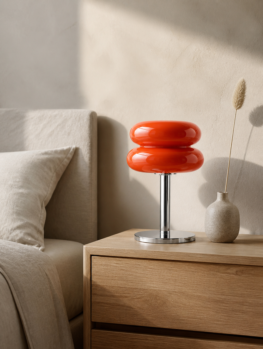 Lucia lamp on bedside table