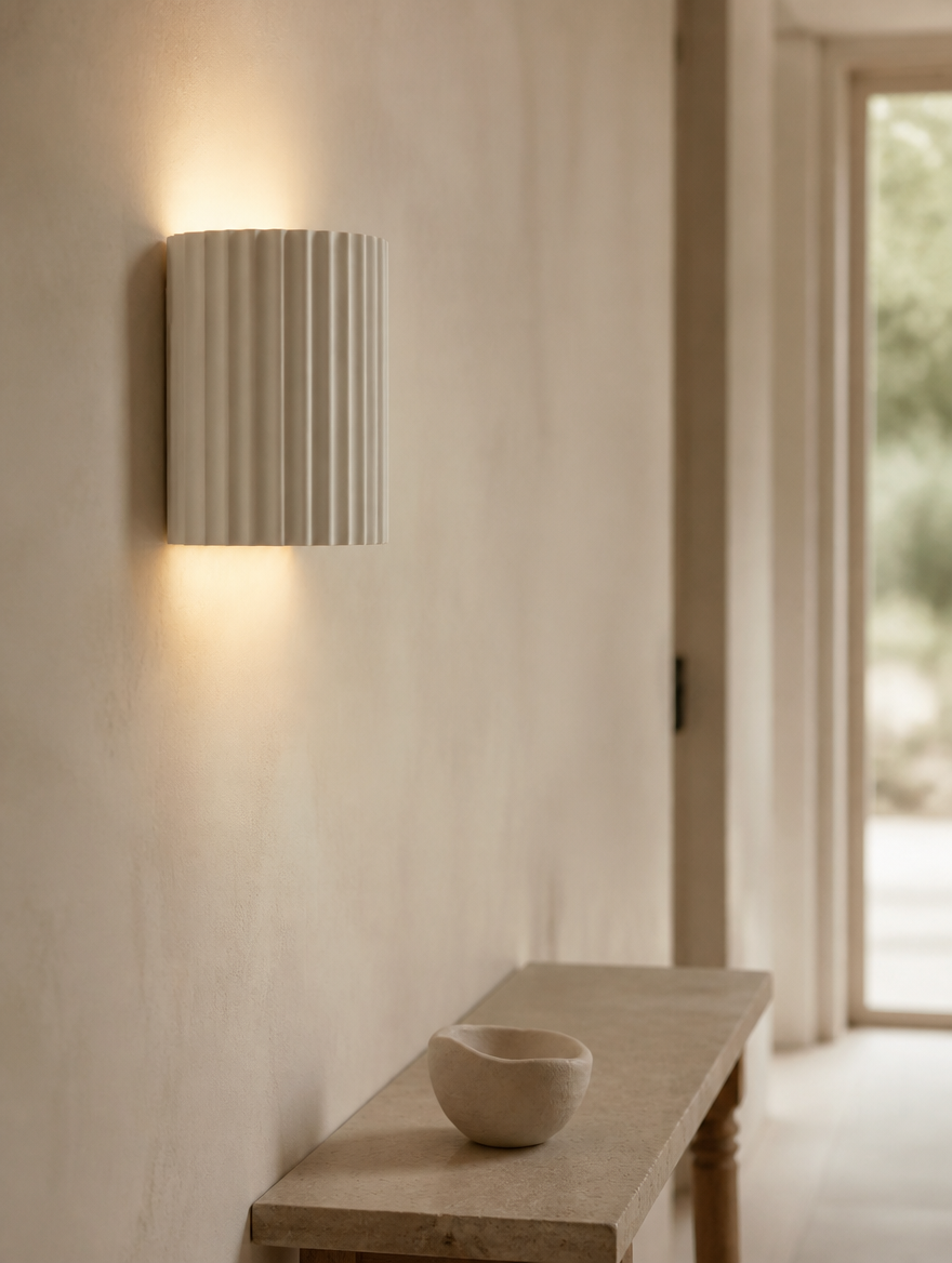 Nordvik lamp mounted close to wall