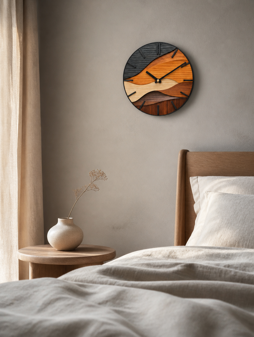 Silento clock in bedroom setting